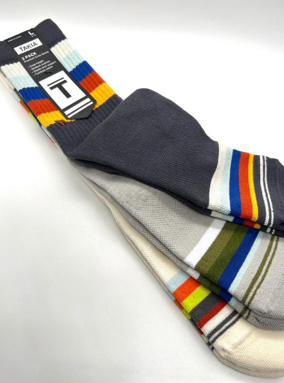 Malibu 3-pack socks flat lay