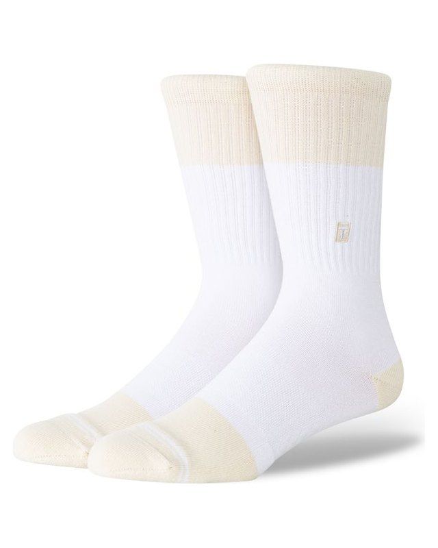Snowing crew socks on foot